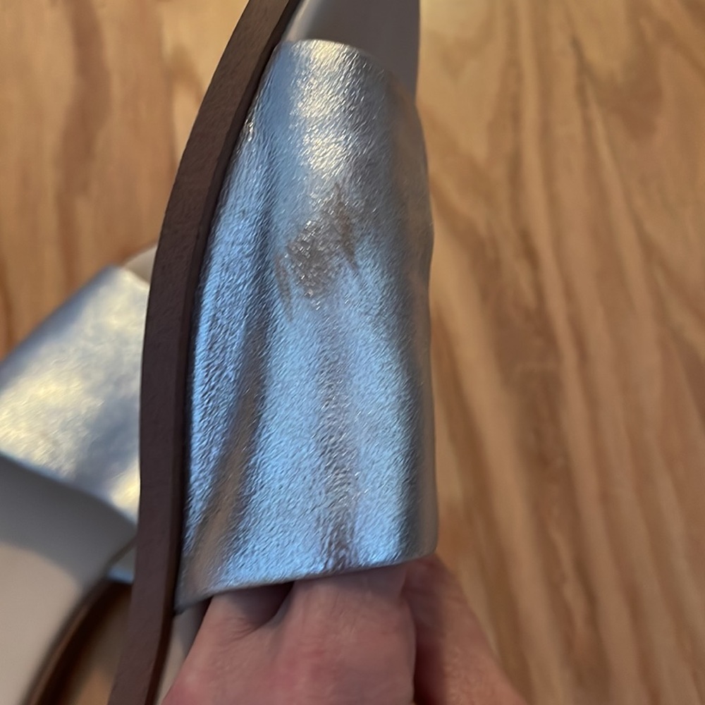 Cole Haan Silver Slide Sandals - Picture 6 of 7